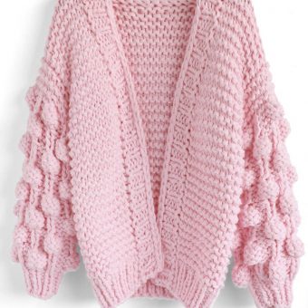 Slevees Cardigan in Candy Pink-2283